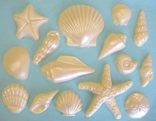 White Chocolate Seashell Cake Decorating Assortment #1, 48 Chocolate Seashells logo