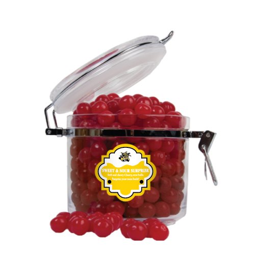 Wichita State Sweet & Sour Cherry Surprise Round Canister ‘wushock’ logo