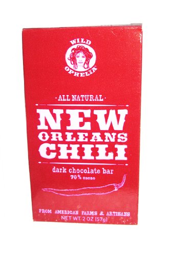 Wild Ophelia All Natural New Orleans Chili Dark Chocolate Bar, 2.0 Ounce logo