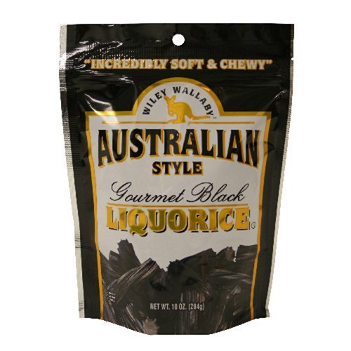 Wiley Wallaby Gourmet Australian Style Liquorice Gourmet Black Liquorice, 10 ounce (Pack of 10) logo