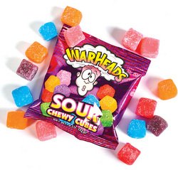 Wmu – Warheads Sour Chewy Cubes (1 Pack of 42 Items) logo