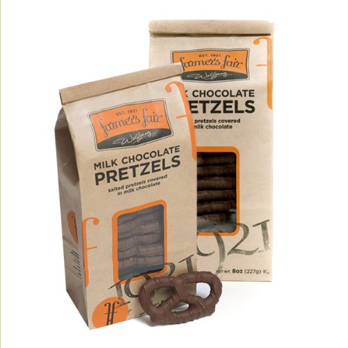 Wolfgang Farmer’s Fair Milk Chocolate Covered Pretzels Pack (2 Bags) logo