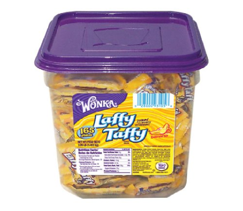 Wonka Laffy Taffy, Banana Flavor, 145 Count Tub (Pack of 1) logo