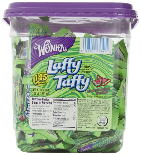 Wonka Laffy Taffy Jar, Watermelon, 145-count logo