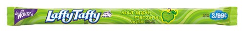 Wonka Laffy Taffy Rope, Sour Apple, 0.81 ounce Packages (Pack of 96) logo