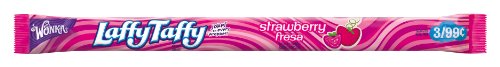 Wonka Laffy Taffy Rope, Strawberry, 0.81 ounce Packages (Pack of 96) logo