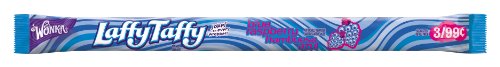 Wonka Laffy Taffy Rope, Wild Blue Raspberry, 0.81 ounce Packages (Pack of 96) logo