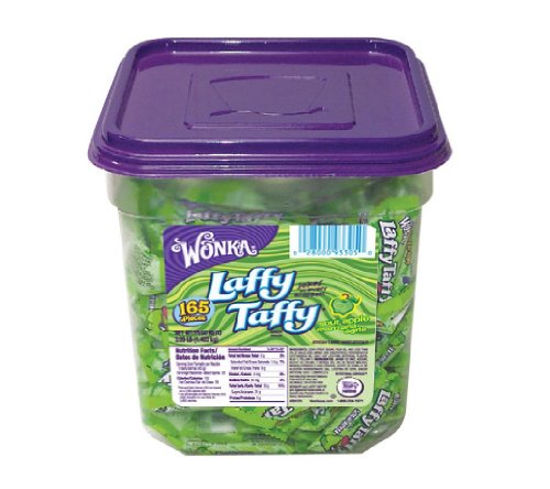 Wonka Laffy Taffy, Sour Apple Flavor, 165-count Container logo