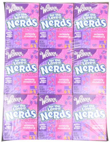 Wonka Nerds, Grape & Strawberry, 1.65 ounce Packets (Pack of 36) logo