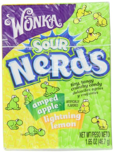 Wonka Nerds, Sour Lemon & Apple, 1.65 ounce Boxes (Pack of 48) logo