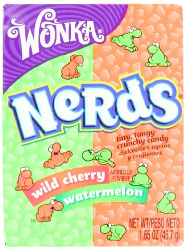 Wonka Nerds, Watermelon and Wild Cherry, 1.65 ounce Packets (Pack of 36) logo