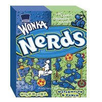 Wonka Nerds Wild Cherry Watermelon & Punch Tiny Tangy Crunchy Candy – 1.65 Oz, 36 Ea logo