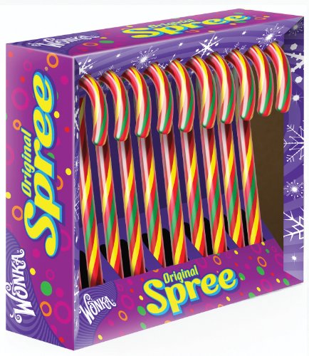 Wonka Original Spree Christmas Candy Canes, 12-count Boxes (Pack of 6) logo