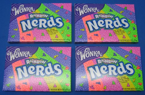 Wonka Rainbow Nerds Candy Theater Box Size 4 Boxes logo