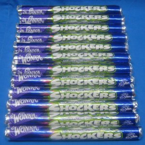 Wonka Shockers Chewy Sour Candy 12 Rolls logo