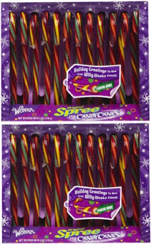 Wonka Spree Flavored Candy Canes, 12-count Boxes (2 Pack) logo