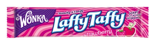 Wonka Stretchy & Tangy Laffy Taffy, Strawberry Fresa, 1.5 ounce Packets (Pack of 24) logo