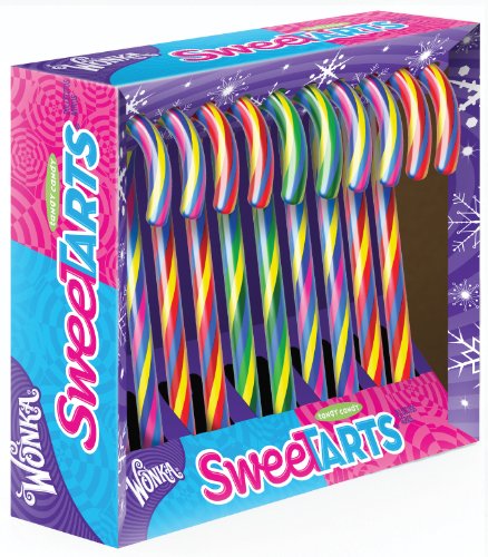 Wonka Sweetarts Christmas Candy Canes, 12-count Boxes (Pack of 6) logo