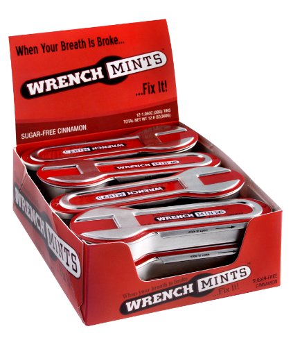 Wrench Mints Cinnamon, 0.45 ounce Tins (Pack of 12) logo