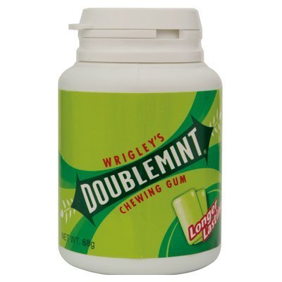 Wrigley Doublemint Chewing Gum 58g. (2 Bottles) logo