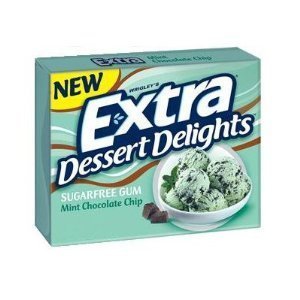 Wrigley Extra – Dessert Delights – Mint Chocolate Chip, Slim, 15 Stick Pack, 10 Count logo