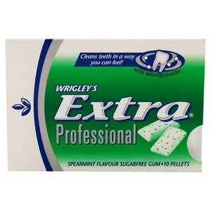 Wrigley Extra Professional Spearmint Sugarfree Gum (12×9 Pellet Packages) logo