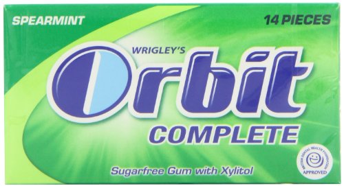 Wrigley Orbit Completespearmint Sugar Free Chewing Gum 14 Tabs (Pack of 12) logo