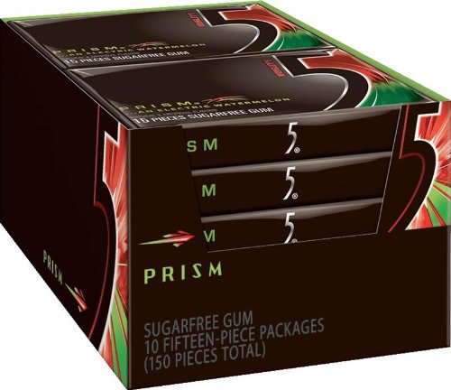 Wrigley’s 5 Prism Sugar Free Gum, Watermelon, 10 Count logo