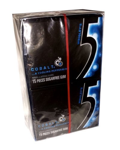 Wrigley’s Cobalt 5 Cool Peppermint Gum – 15 Piece (10 Pack) logo