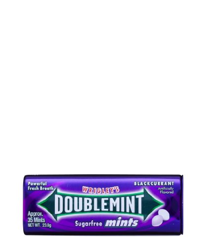 Wrigleys Doublemint, Blackcurrant Taffy Candy Sugar Free – 0.83 Ounces logo