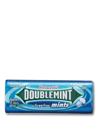 Wrigleys Doublemint, Peppermint Taffy Candy Sugar Free – 0.83 Ounces (Pack of 3) logo