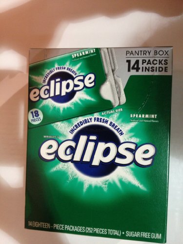 Wrigley’s Eclipse Spearmint, Pantry Box, 14 Packs Count logo