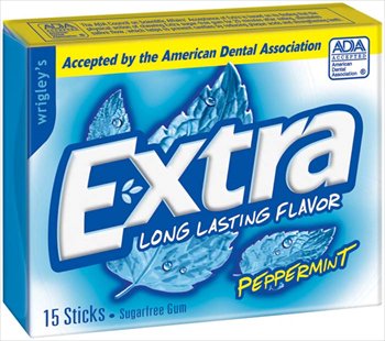 Wrigley’s Extra Long Lasting Peppermint Chewing Gum 15 Ct logo