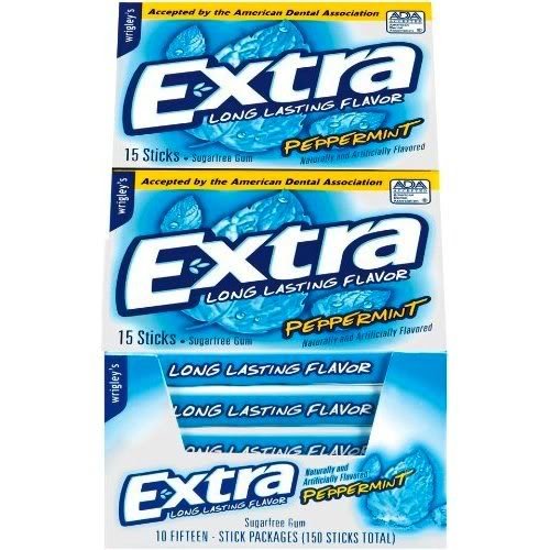 Wrigley’s Extra Slim Pk Peppermint (Pack of 10) logo