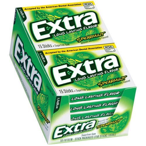 Wrigley’s Extra Spearmint Gum Slim Pack (228990) 15 Ct (Pack of 10) logo