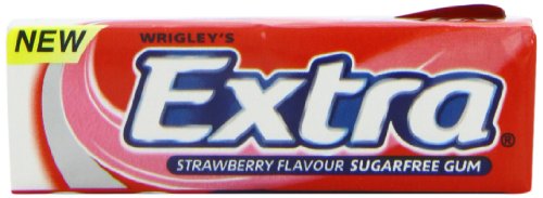 Wrigleys Extra Strawberry Flavoured Sugar Free Gum 30 Ten Piece Packets logo