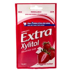 Wrigley’s Extra Xylitol Sugarfree Gum (Pack of 2) (strawberry) logo