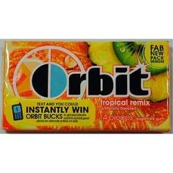 Wrigley’s Orbit Gum Sugarfree Tropical Remix,12×14 Pc logo