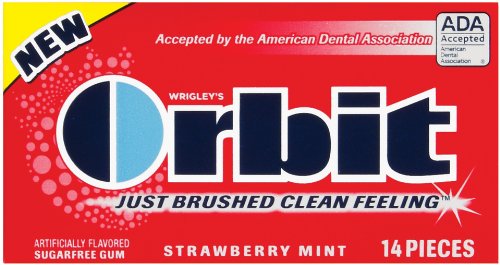 Wrigley’s Orbit Strawberry Mint Sugarfree Chewing Gum 24-14 logo