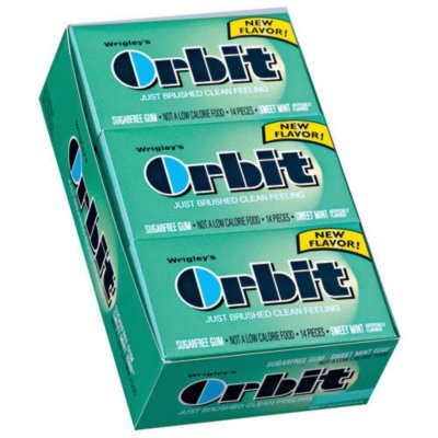 Wrigleys Orbit Sugar Free Chewing Gum, Sweet Mint – 14 Pieces / Pack, 12 Ea logo