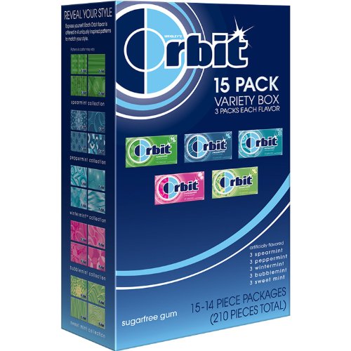 Wrigley’s Orbit Sugarfree Gum Variety Pack – 15 Pk. logo