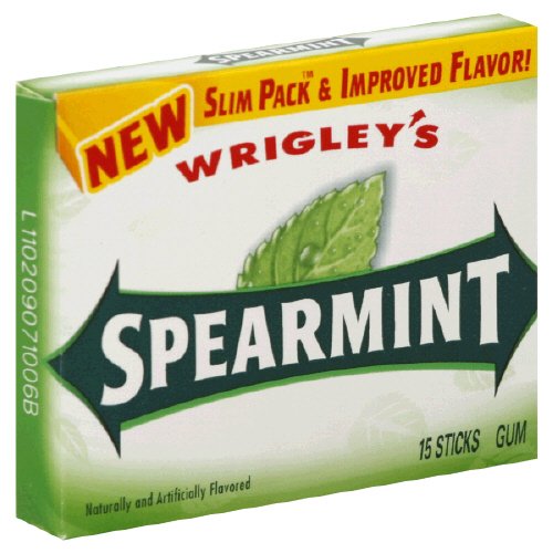 Wrigleys Spearmint, 15-count (Pack of 10) logo
