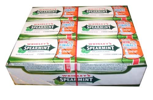 Wrigley’s Spearmint Chewing Gum, 17-stick Plen-t-paks (Pack of 12) logo