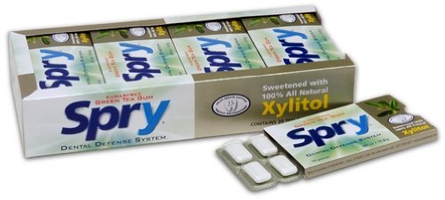 Xlear – Spry Green Tea Xylitol Gum Blister Card, 20 Packets logo
