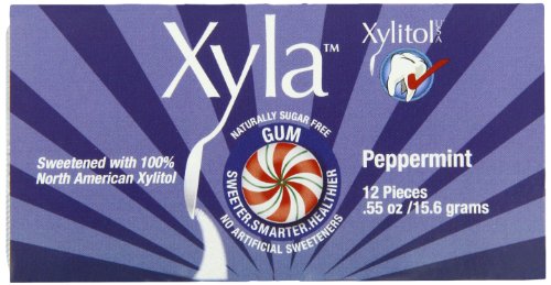 Xyla Gum With Xylitol, Peppermint, 12-count Blister Packs (Pack of 12) logo