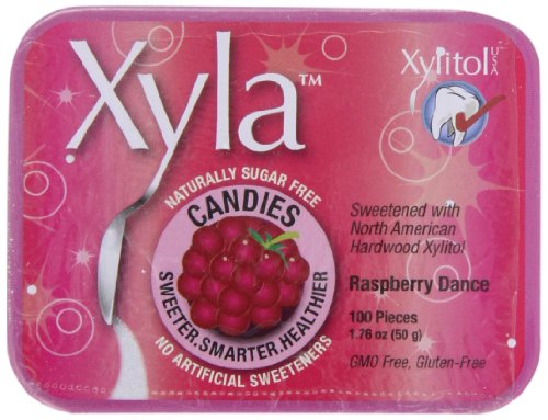 Xyla, Raspberry Dance, 100-count Mints (Pack of 6) logo