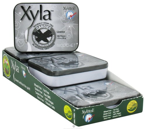 Xylitol Usa – Xyla Naturally Sugar Free Candies Licorice – 100 Piece(s) logo
