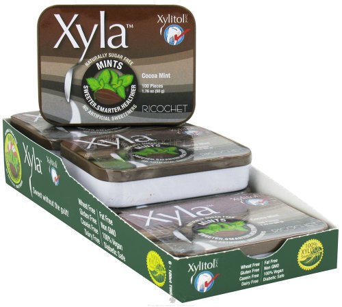 Xylitol Usa – Xyla Naturally Sugar Free Mints Cocoa Mint – 100 Piece(s) logo