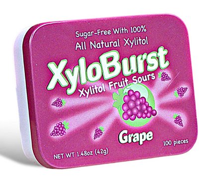 Xyloburst Fruit Sour Tin, Grape, 100 Count logo