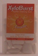 Xyloburst Xylitol Gum Flip-top Jar, Cinnamon, 25 Count logo